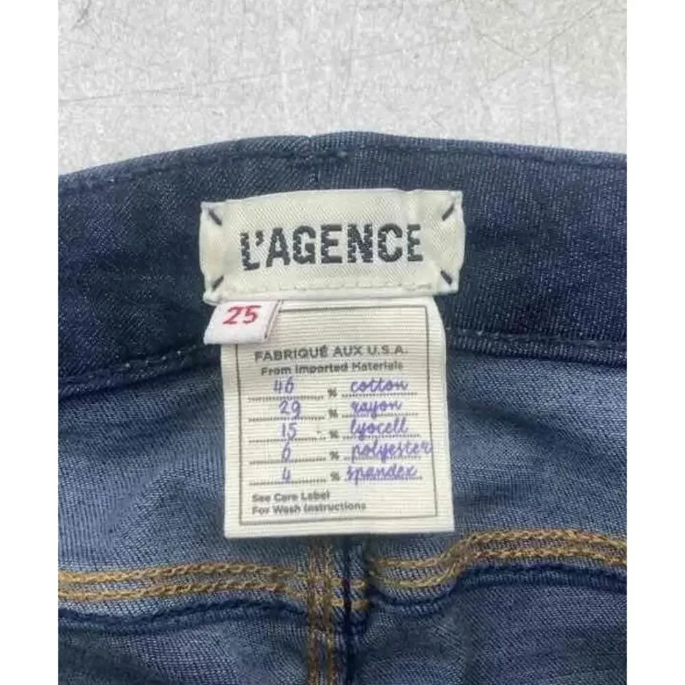 L'AGENCE Margot High Rise Skinny Jeans Midnight Dark Wash Denim Size 25 NWOT